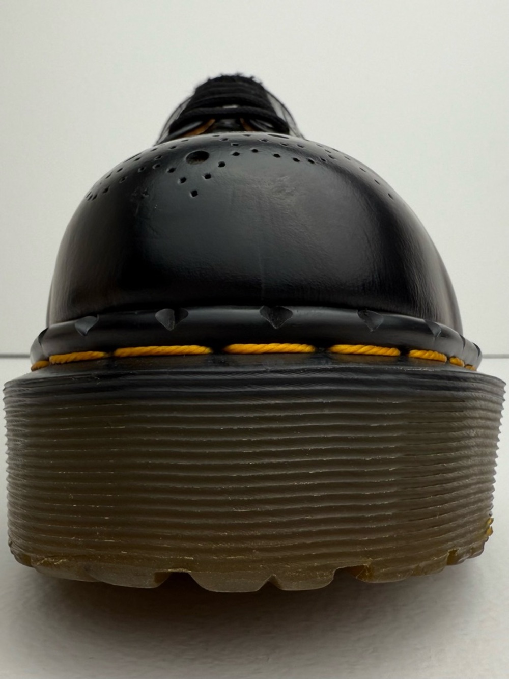 Vintage Dr. Martens England Black Wingtip Envy MIE Platform Steel Oxfords UK 6 - Picture 10 of 16